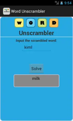 Word Unscrambler android App screenshot 0